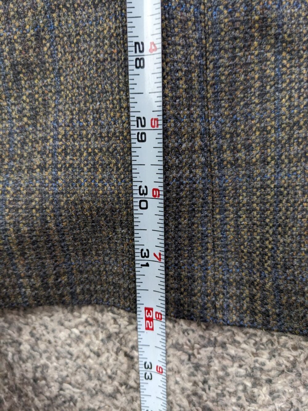 Canali Sport Coat Blazer Tweed Wool Glen Windowpane Plaid Brown Blue 44R - Picture 11 of 11
